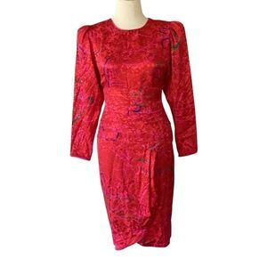 Vintage Flora Kung 100% Silk Dress Women’s 10